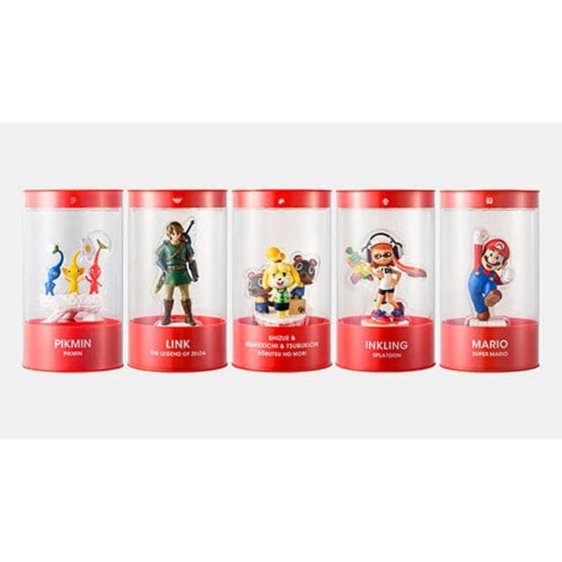 Nintendo Statue Figures (Set Of 5) Nintendo Store Exclusive (Limited) - Pikmin, Inkling, Link, Mario, Isabelle, Timmy, Tommy