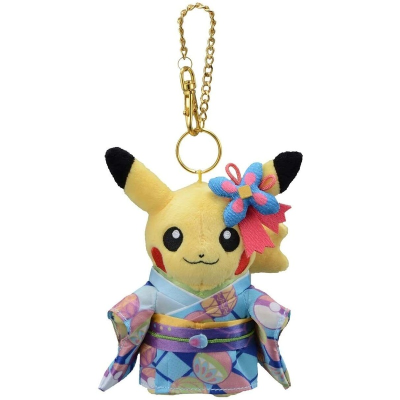 Pikachu Mascot Plush Keychain Kaga Kimono Pokmon Center Kanazawa