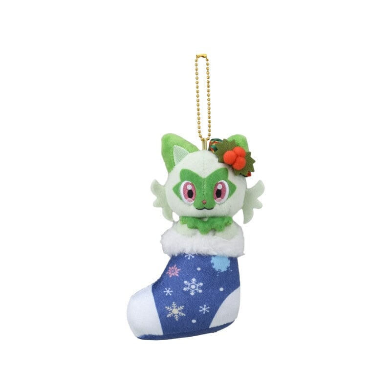 Sprigatito Mascot Plush Keychain Paldeas Christmas Market