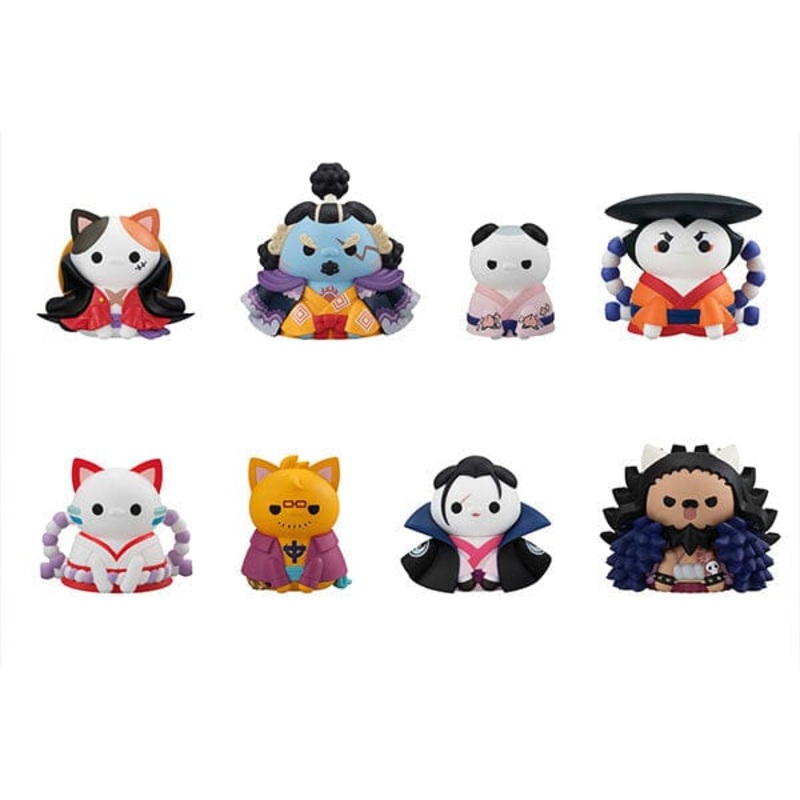 ONE PIECE Figure MEGA CAT PROJECT Nyan tomo Ookina Nyan Piece Nyaan! Luffy and Wano Country Arc (8Pcs/BOX)