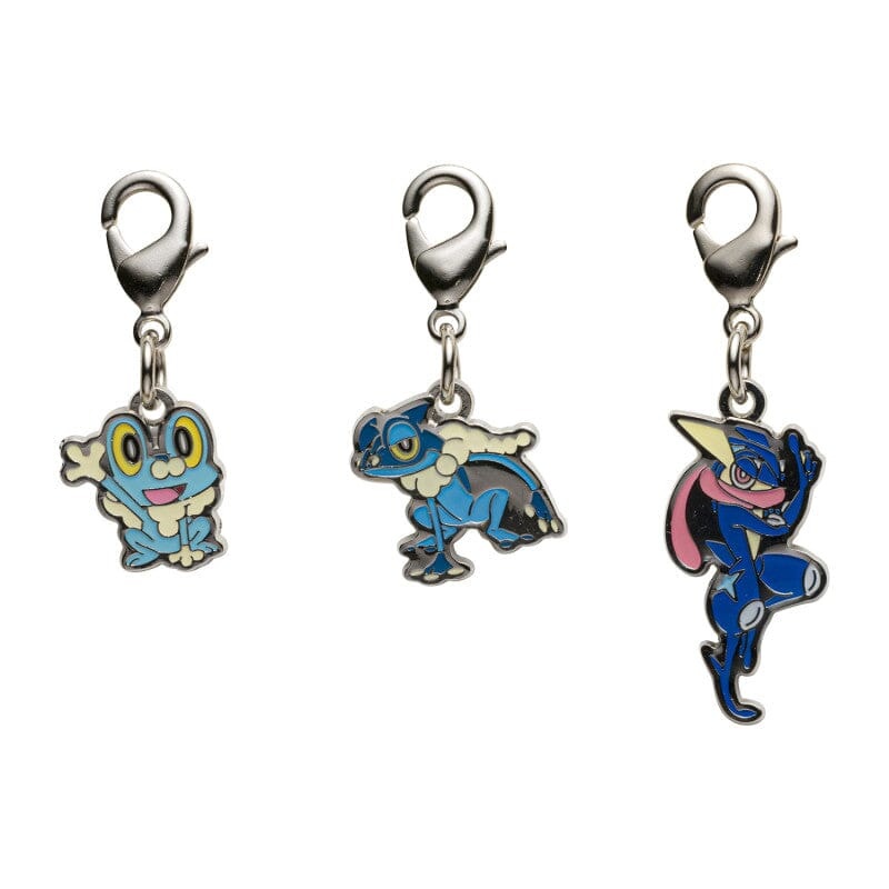 Froakie, Frogadier, Greninja - National Pokdex Metal Charm Keychain #656, #657, #658