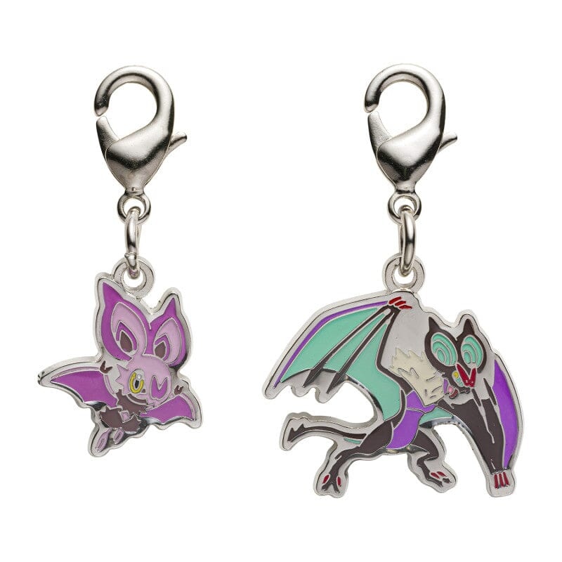 Noibat, Noivern - National Pokdex Metal Charm Keychain #714, #715