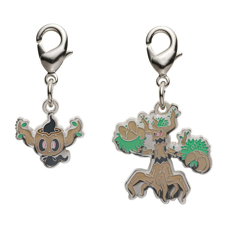 Phantump, Trevenant - National Pokdex Metal Charm Keychain #708, #709