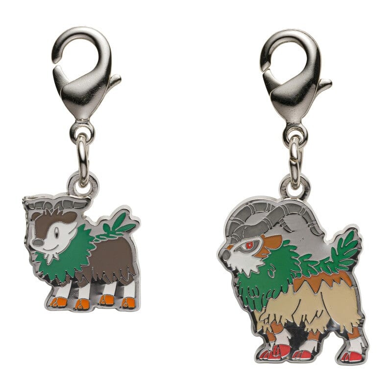 Skiddo, Gogoat - National Pokdex Metal Charm Keychain #672, #673