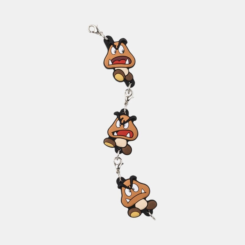 Goomba Rubber Strap Link Keychain - Super Mario Series