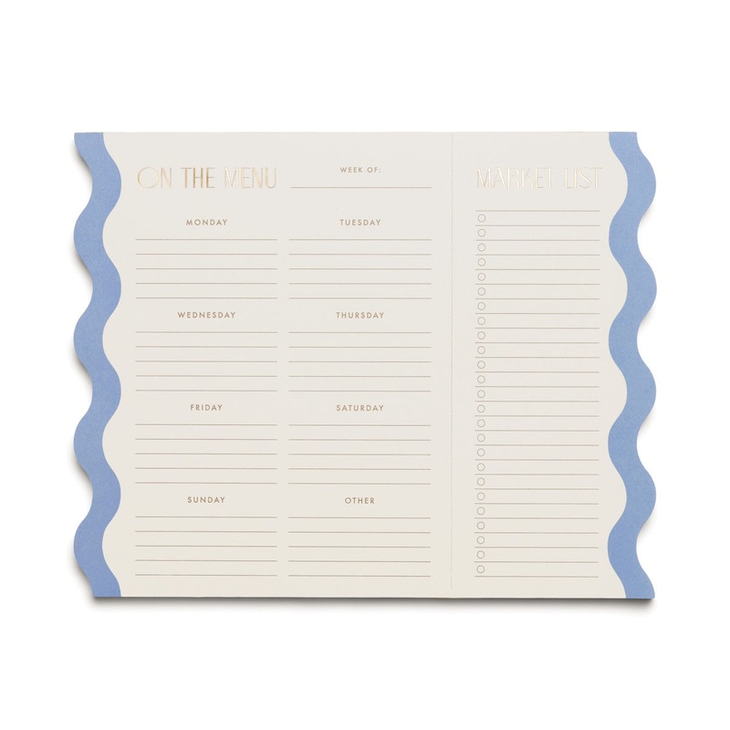 Meal Planner Notepad with Magnets - Blue