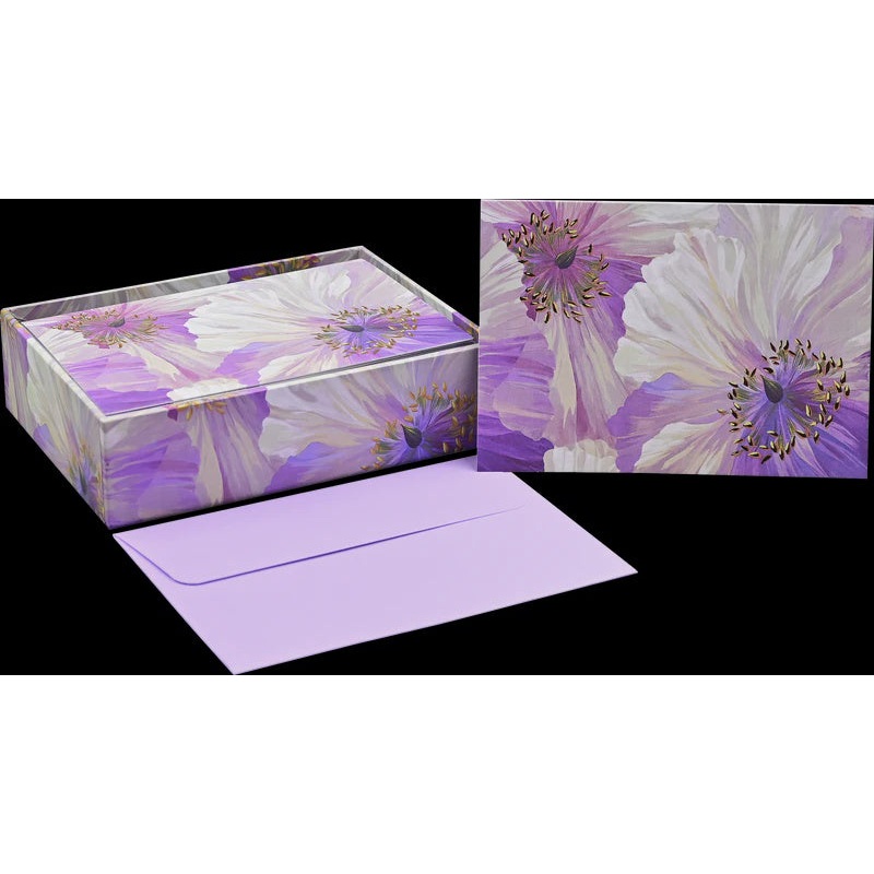 Note Cards - Poppies In Bloom
