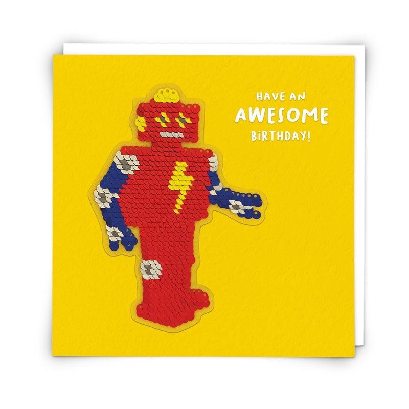 Card - Sequin Robot