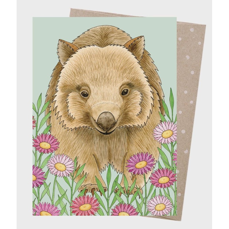 Greeting Card - Spring Wombat