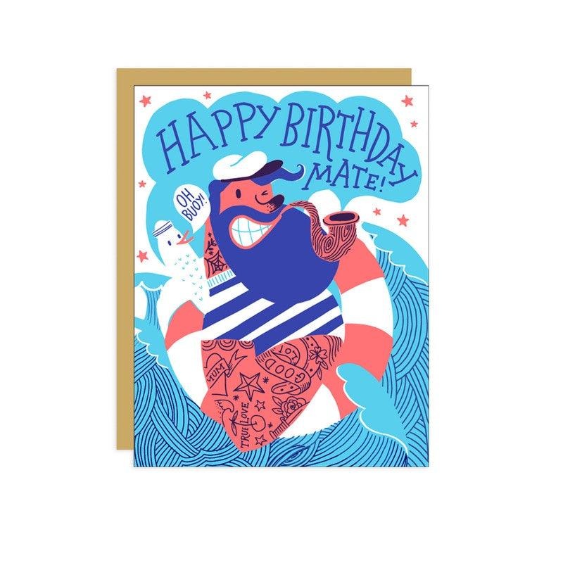 Hello Lucky - Single Card - Happy Birthday Mate