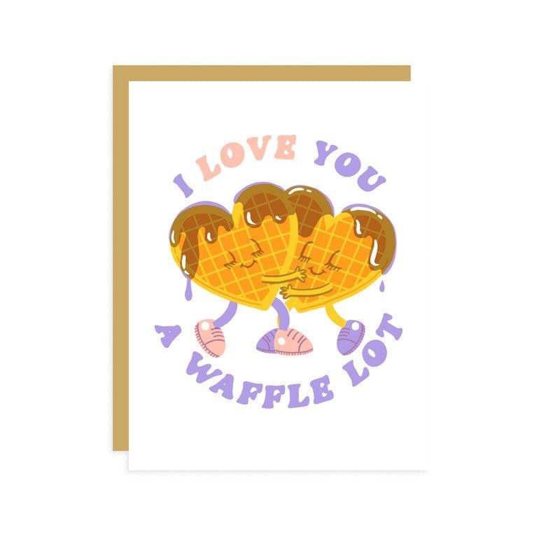 Hello Lucky - Single Card - Love You A Waffle Lot