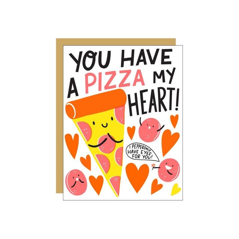 Hello Lucky - Single Card - Pizza Heart
