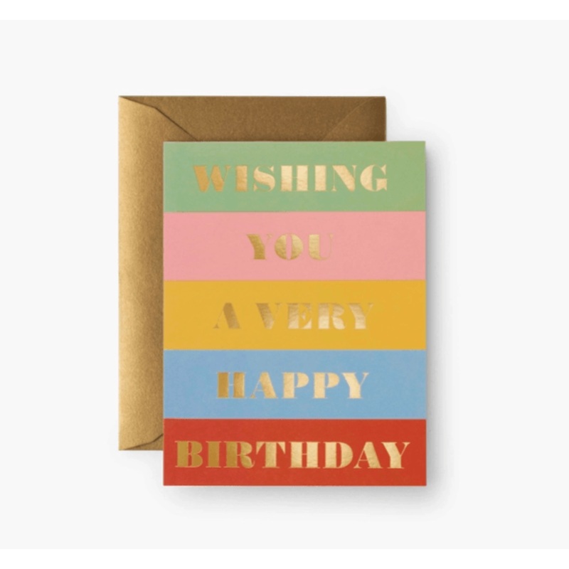 Rifle Paper Co - Single Card - Birthday Wishes