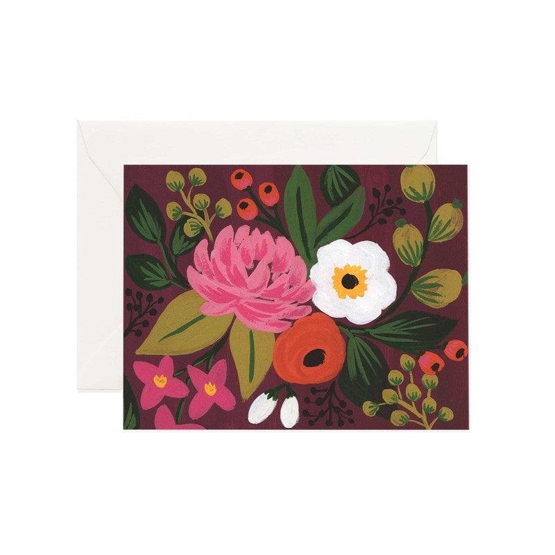 Rifle Paper Co - Single Card - Botanical - Blossoms Burgundy