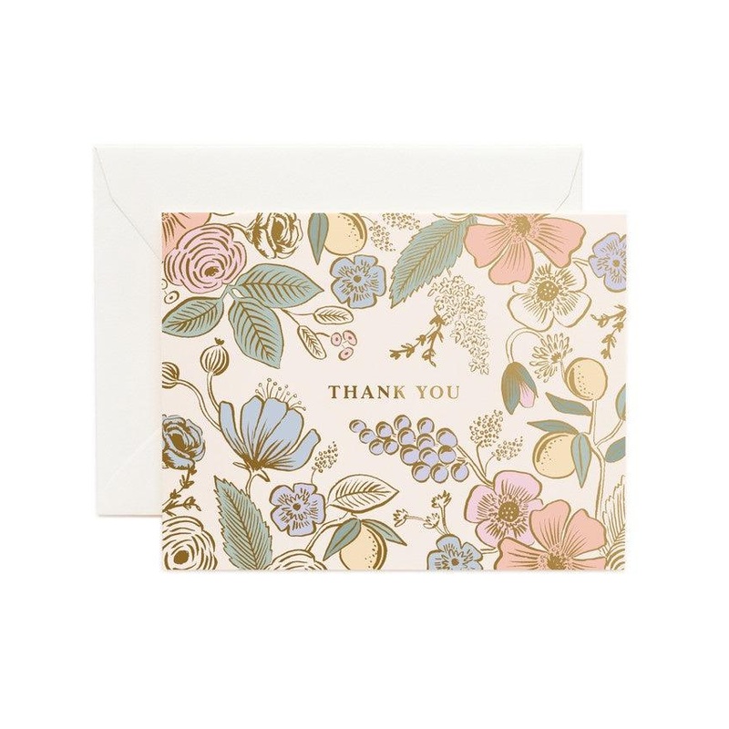 Rifle Paper Co - Single Card - Colette Thank You