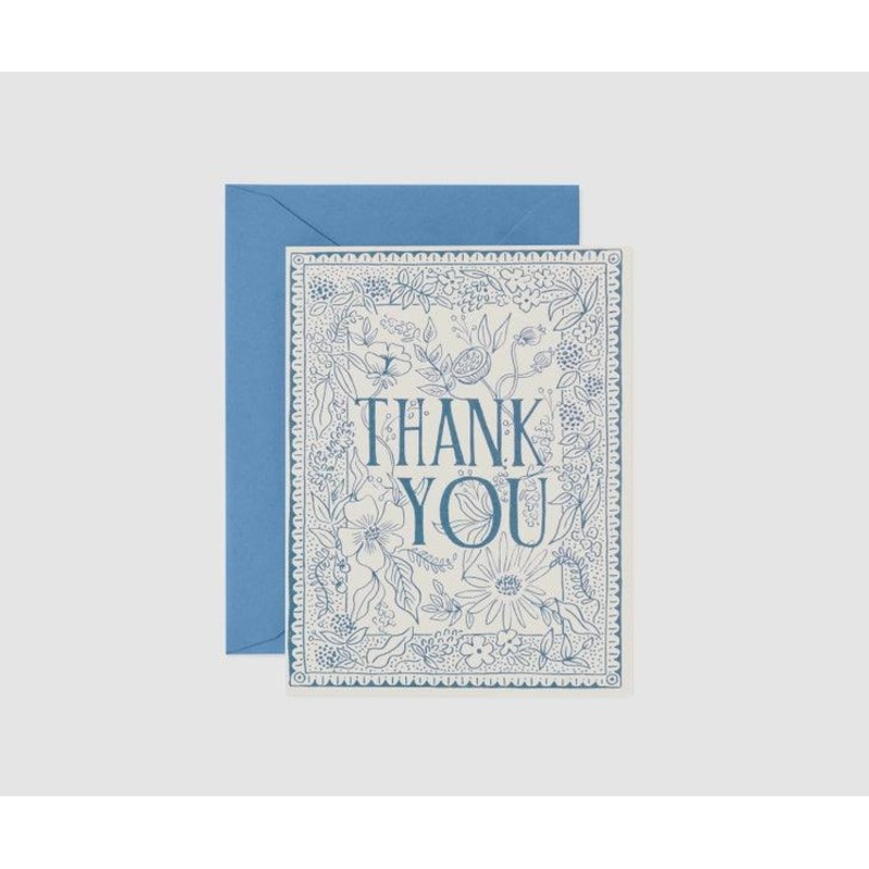 Rifle Paper Co - Single Card - Delft Thank You