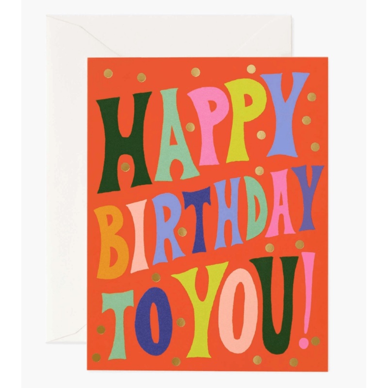 Rifle Paper Co - Single Card - Groovy Birthday