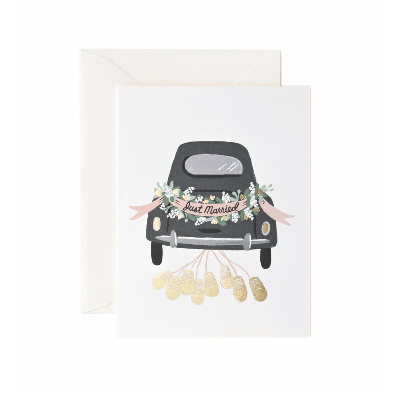 Rifle Paper Co - Single Card - Just Married Getaway