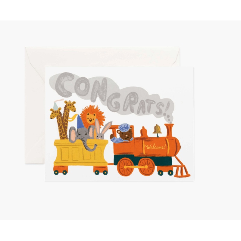 Rifle Paper Co - Single Card - Little Engine Congrats