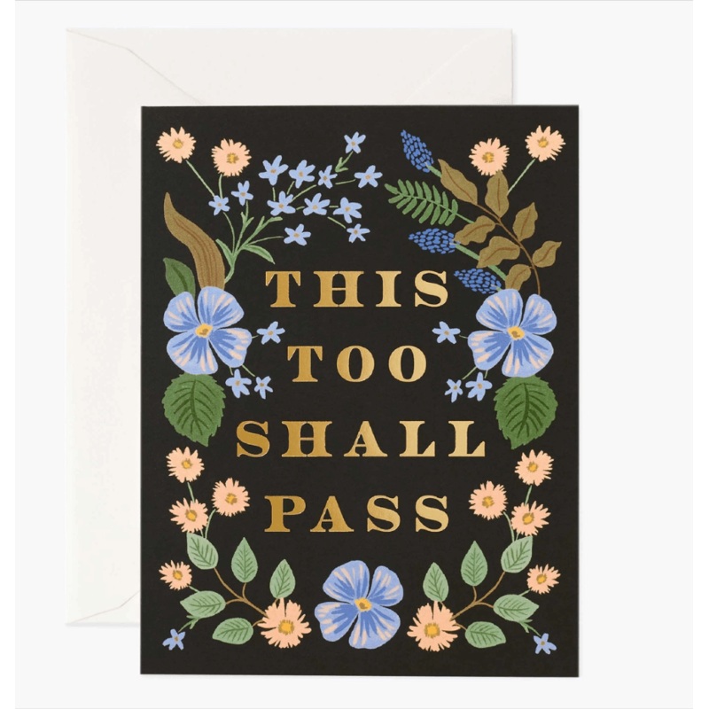 Rifle Paper Co - Single Card - This Too Shall Pass