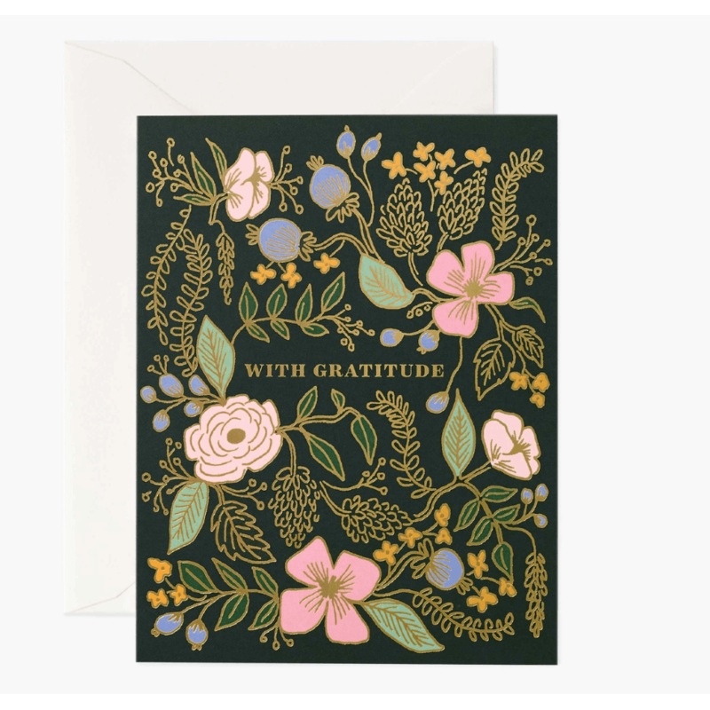 Rifle Paper Co - Single Card - With Gratitude