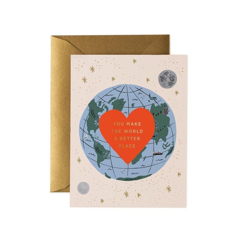 Rifle Paper Co - Single Card - You Make The World Better