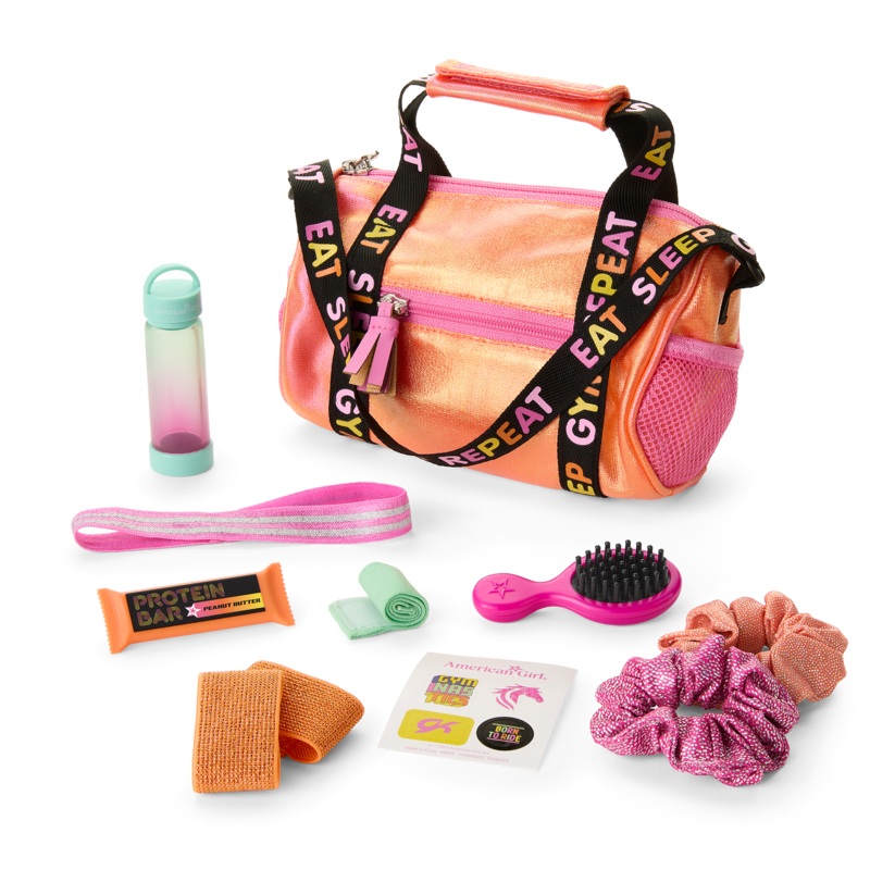 Lila's Gym Bag & Gear for 18-inch Dolls (Girl of the Year 2024)