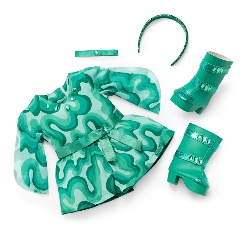 May Enchanting Emerald Outfit for 18-inch Dolls