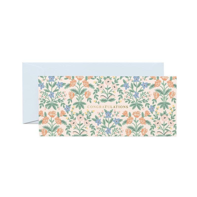 Rifle Paper Co - Single Long Card - Pastel Lotte Congratulations