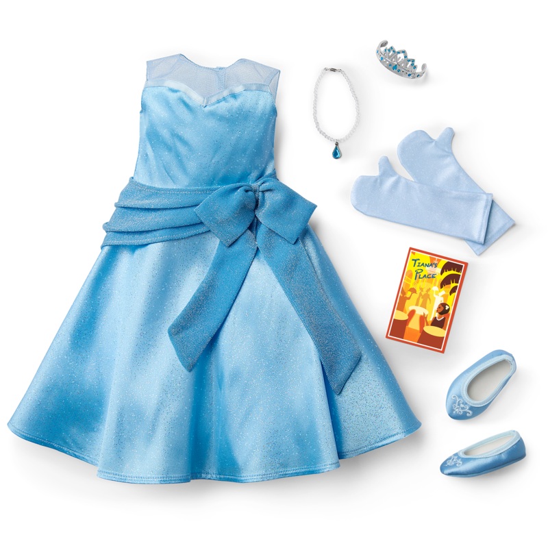 American Girl Disney Princess Tiana Evening Star Dress & Accessories for 18-inch Dolls
