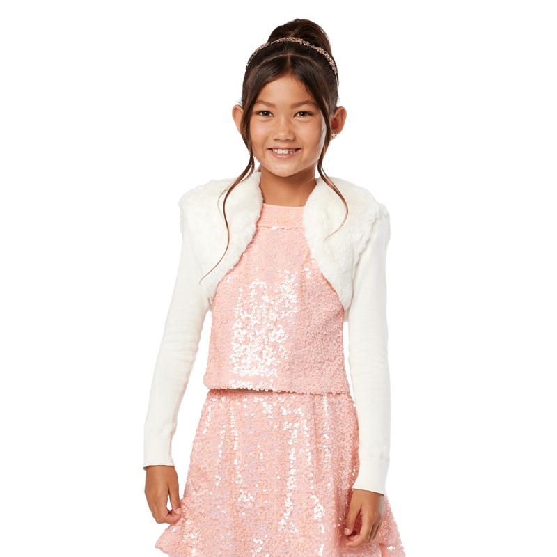 American Girl x Something Navy Frosty Faux-Fur Shrug for Girls