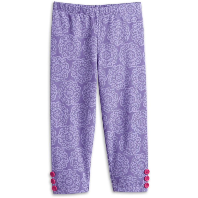 Playful Floral Leggings for Little Girls