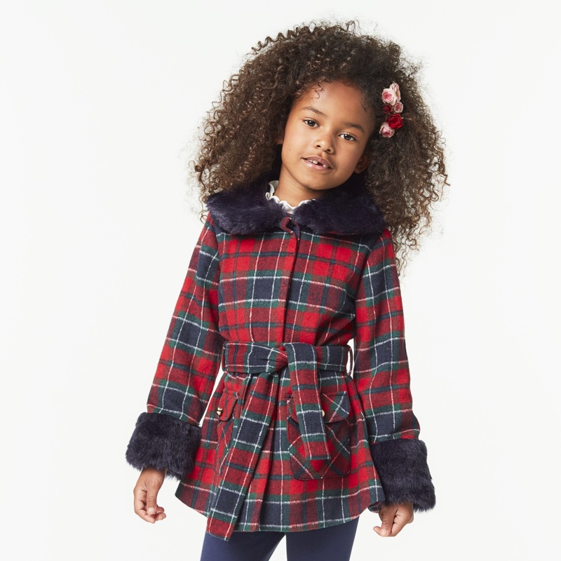 American Girl x Janie and Jack Fur-Trim Plaid Coat for Girls