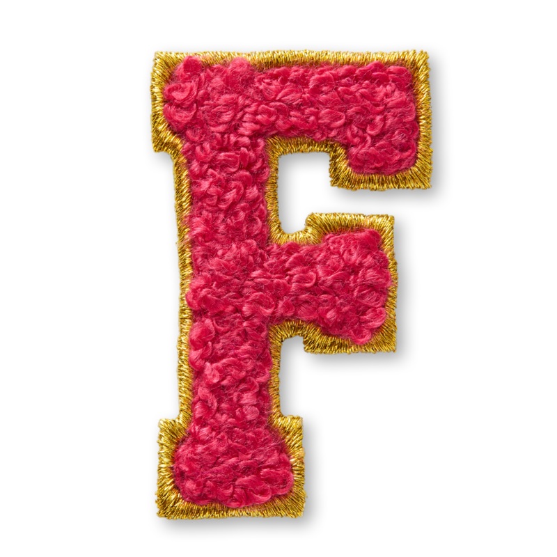 AG Letter F Stick-On Patch