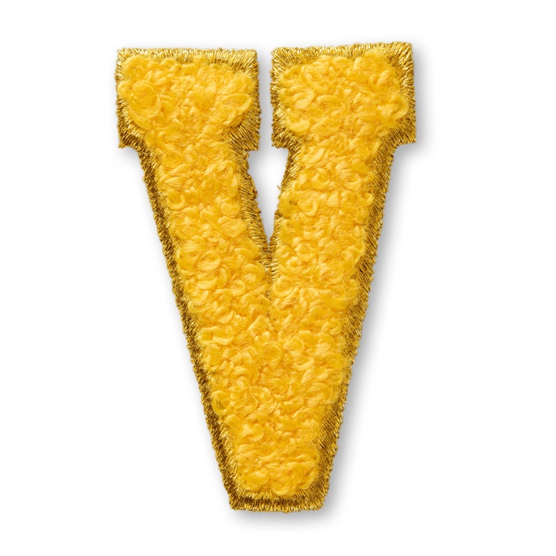 AG Letter V Stick-On Patch