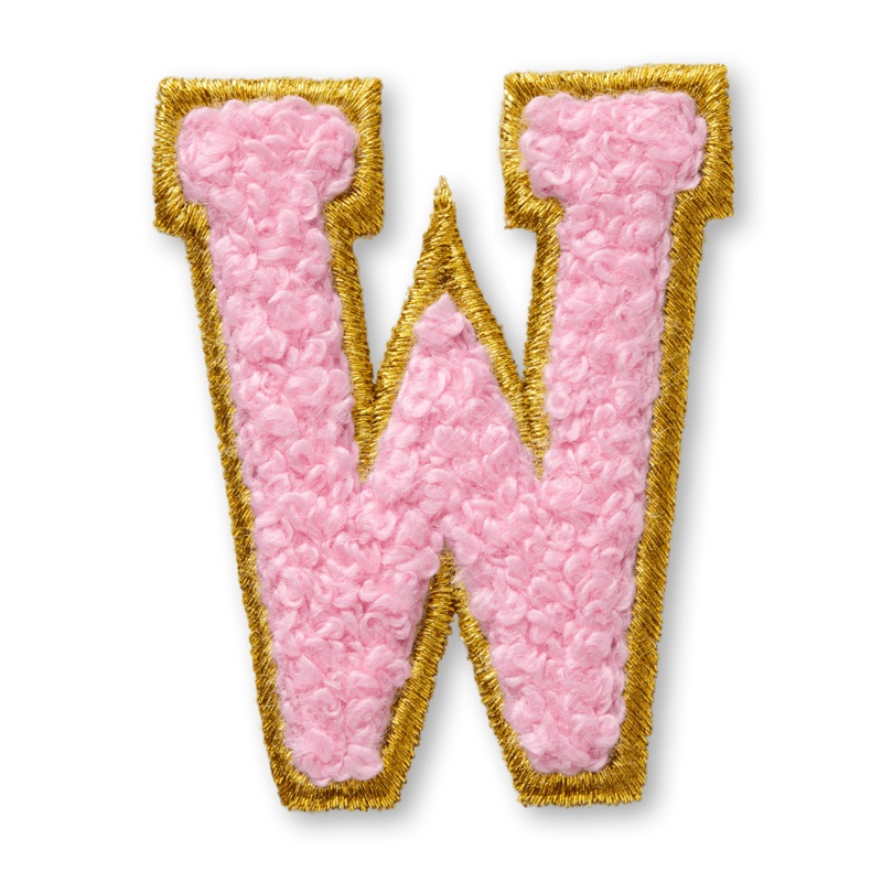 AG Letter W Stick-On Patch