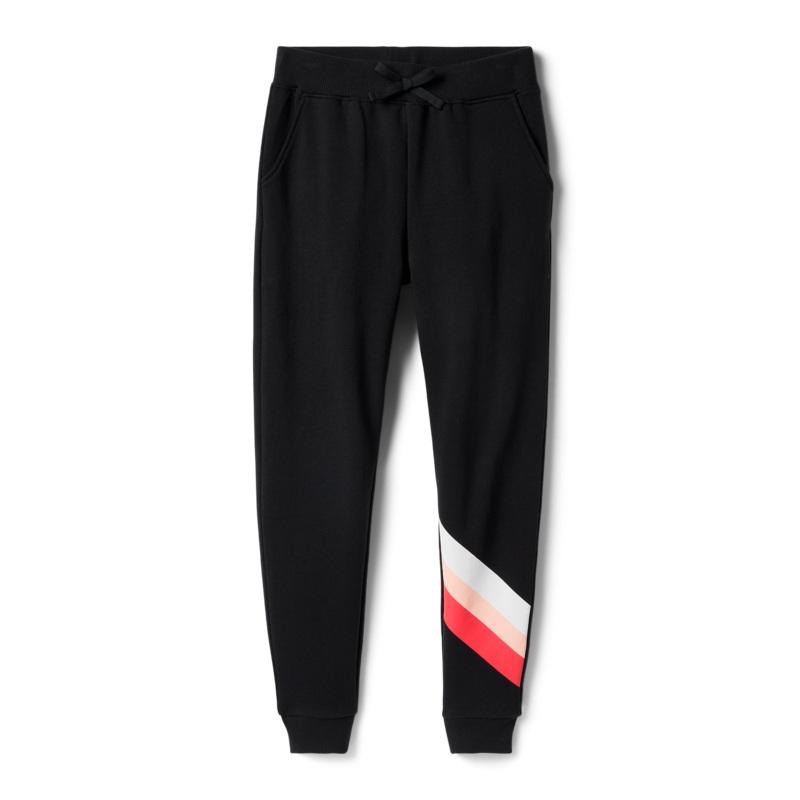 American Girl x Janie and Jack: Maritzas Black Striped Joggers for Girls