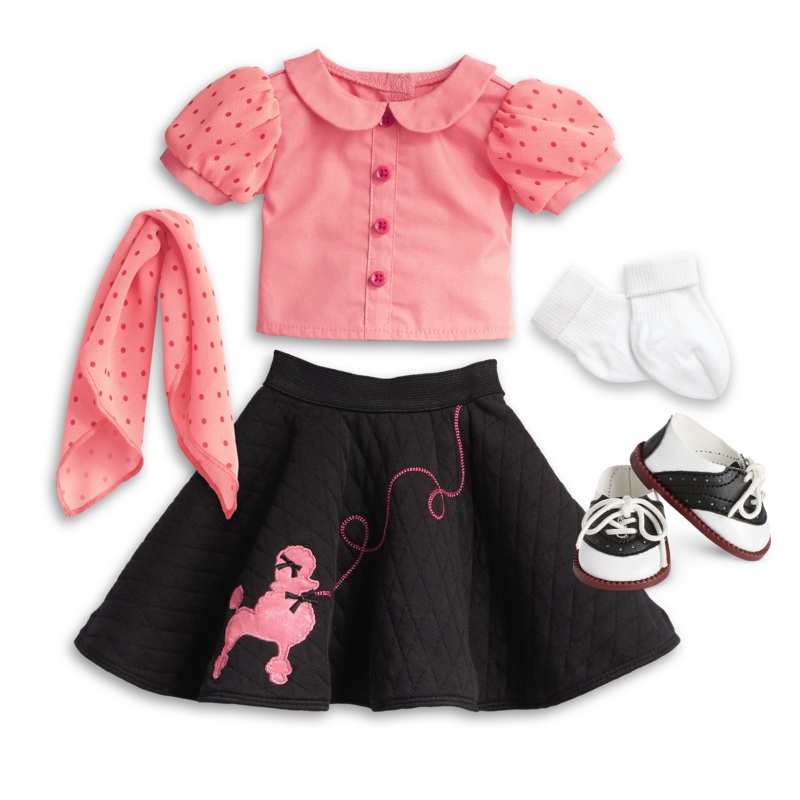 Maryellen's Poodle Skirt Outfit for 18-inch Dolls (Historical Characters)