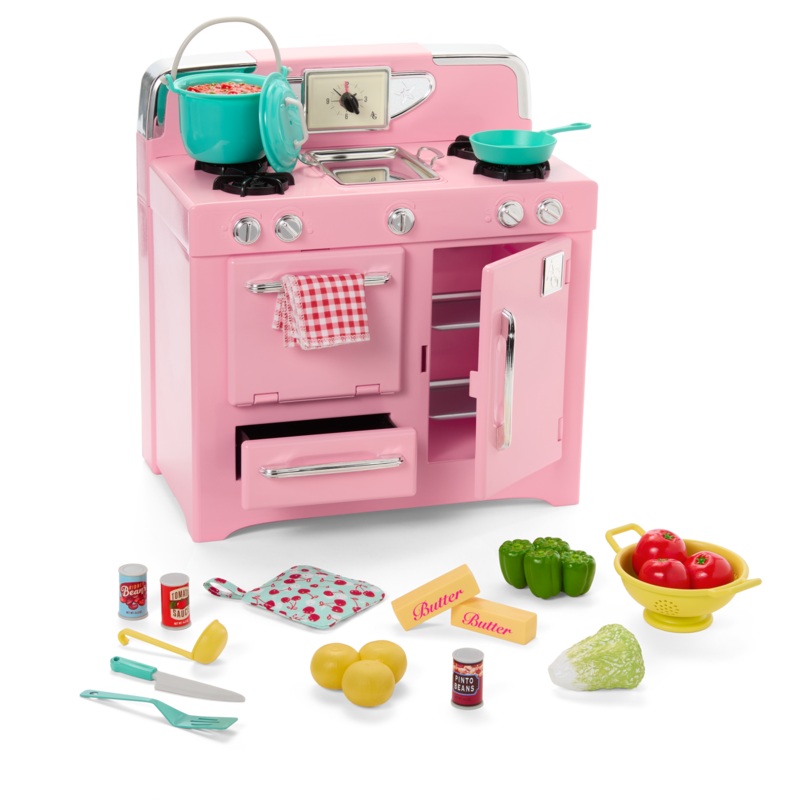 Maryellens Vintage Stove & Accessories for 18-inch Dolls (Historical Characters)