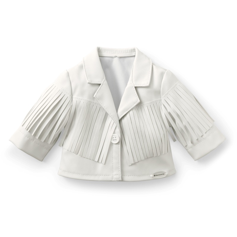 Courtneys White Fringe Jacket for 18-inch Dolls (Historical Characters)