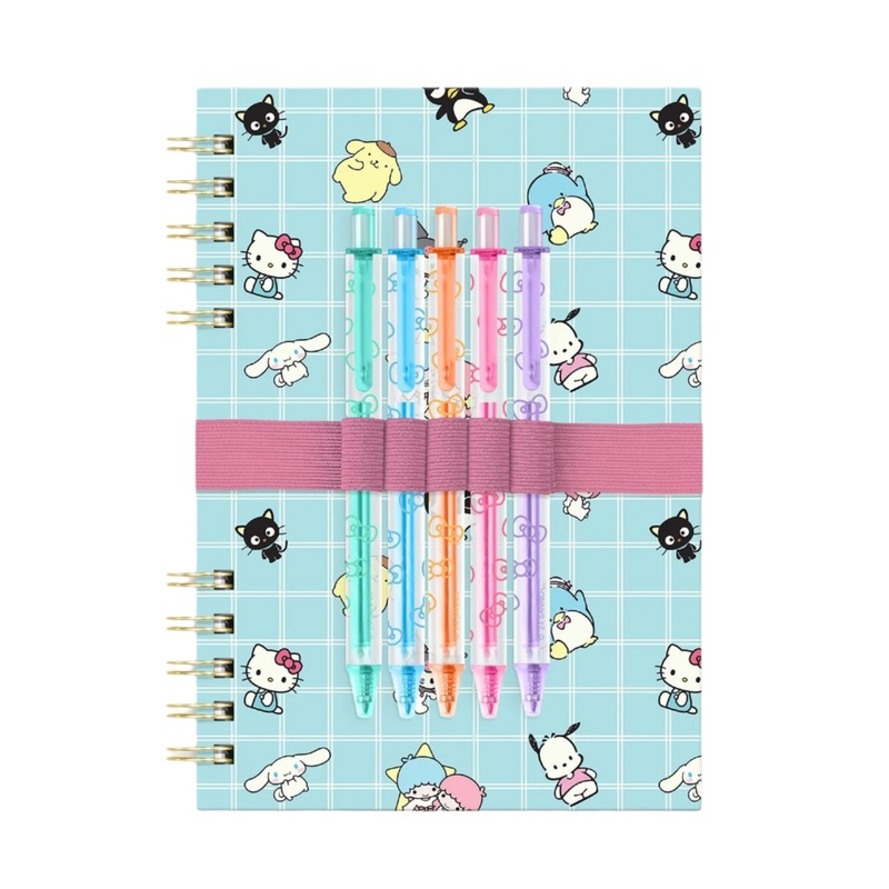 Hello Kitty and Friends x Studio Oh! Blue Grid Harper Notebook & Pen Set