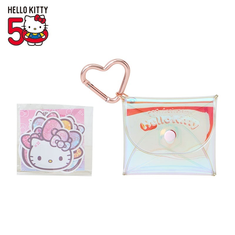 Hello Kitty Sticker & Pouch Set 50th Anniv. (Fashionable Ribbons Series)