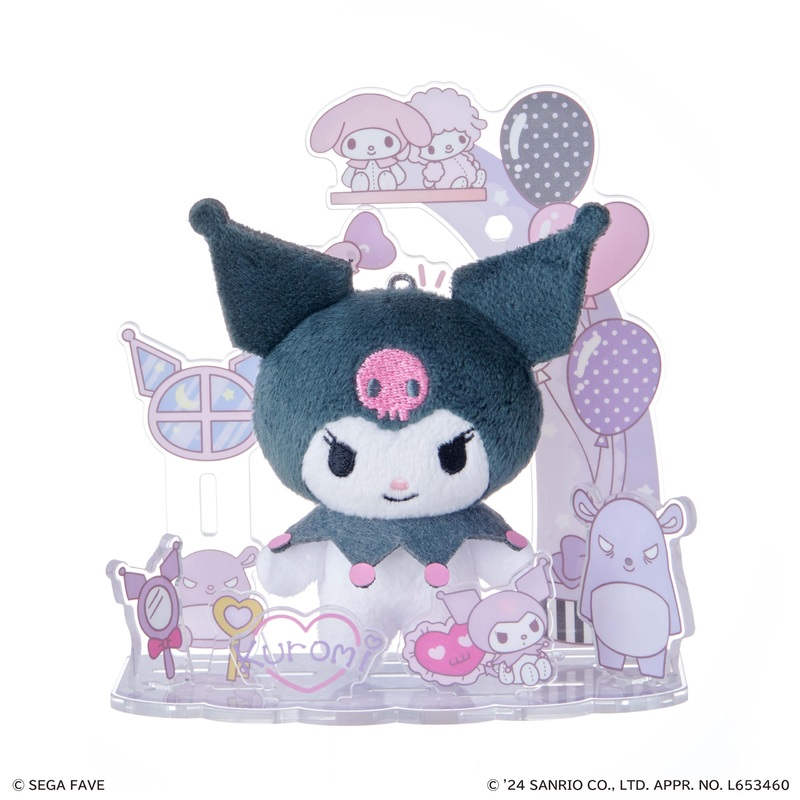Sega Fave Acrylic Plushie Kuromi Sanrio Character Collectible Toy