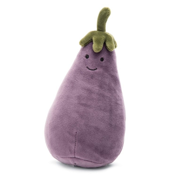 Jelly Cat Lively Vegetable Eggplant Plush Toy 7 Inch - Adorable Soft Stuffed Toy