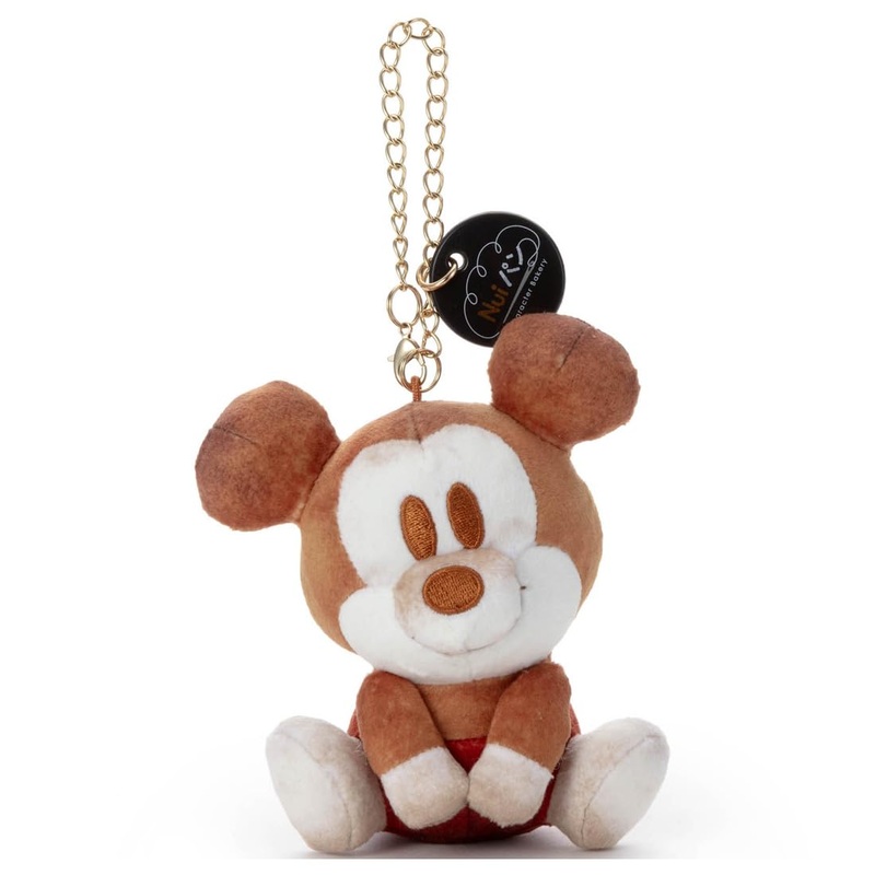 Takaratomy Arts Disney Mickey Mouse Plush Toy 19cm Sitting Nui Pan Keychain