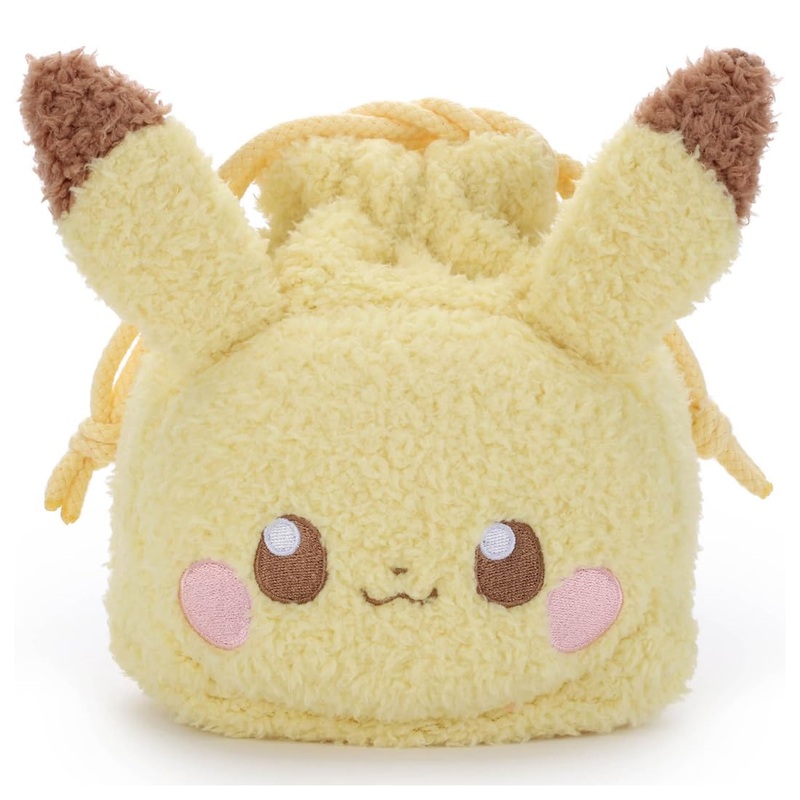 Takaratomy Arts Pikachu Plush Drawstring Bag 18cm Poke Piece Toy