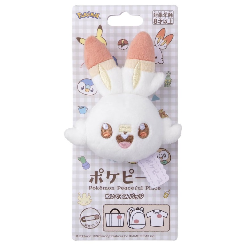 Takaratomy Arts Pokepiece Plush Badge Hibani 9cm