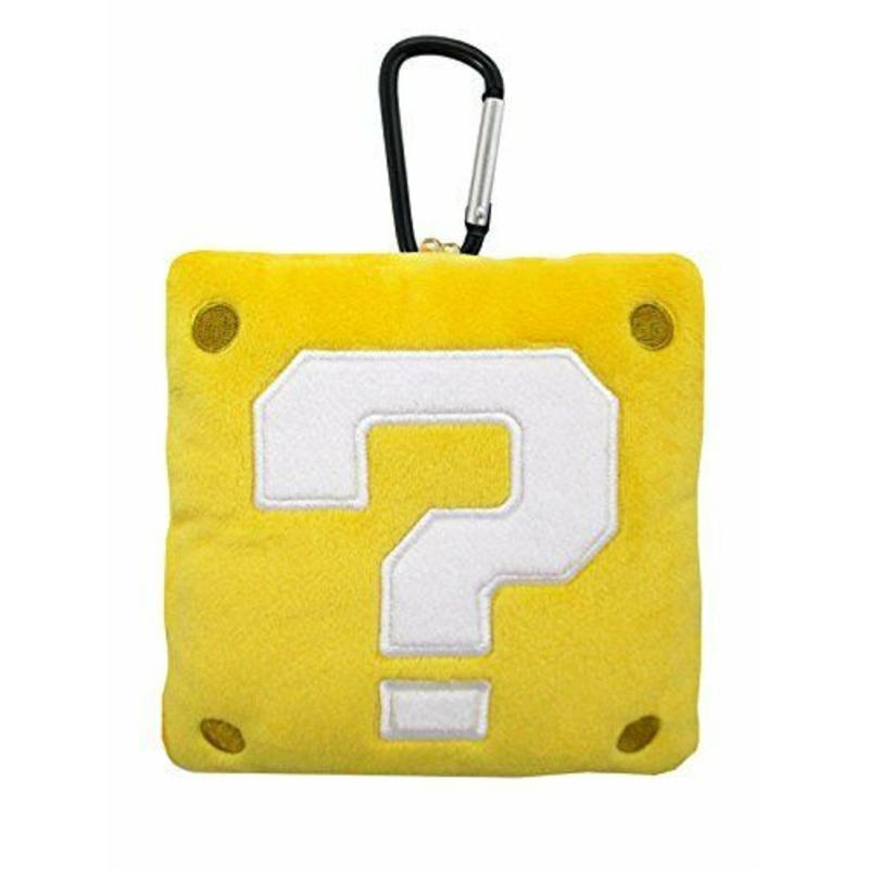 San-ei Boeki Super Mario Mz30 Plush Pouch Question Block