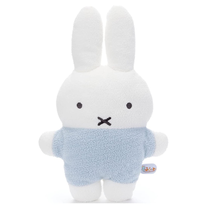 Bruna Also Fluffy Plush Cushion Miffy Light Blue Height Approx. 47 Cm