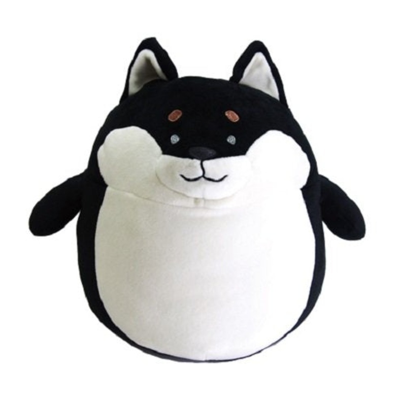 SUNLEMON Plush Doll Hug Hug Motchiri Pillow Cushion Series Black Shiba Inu Tjn